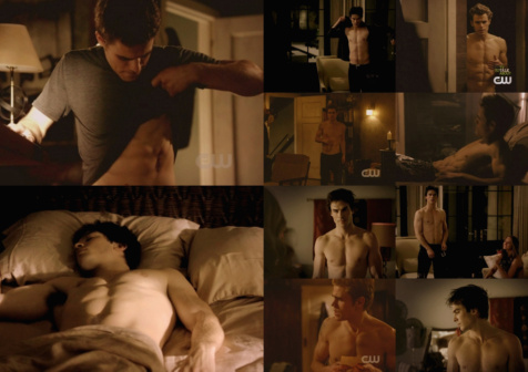 vampire diaries damon shirtless. Oh, Vampire Diaries season one
